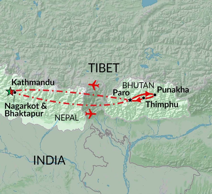 Kathmandu to Bhutan