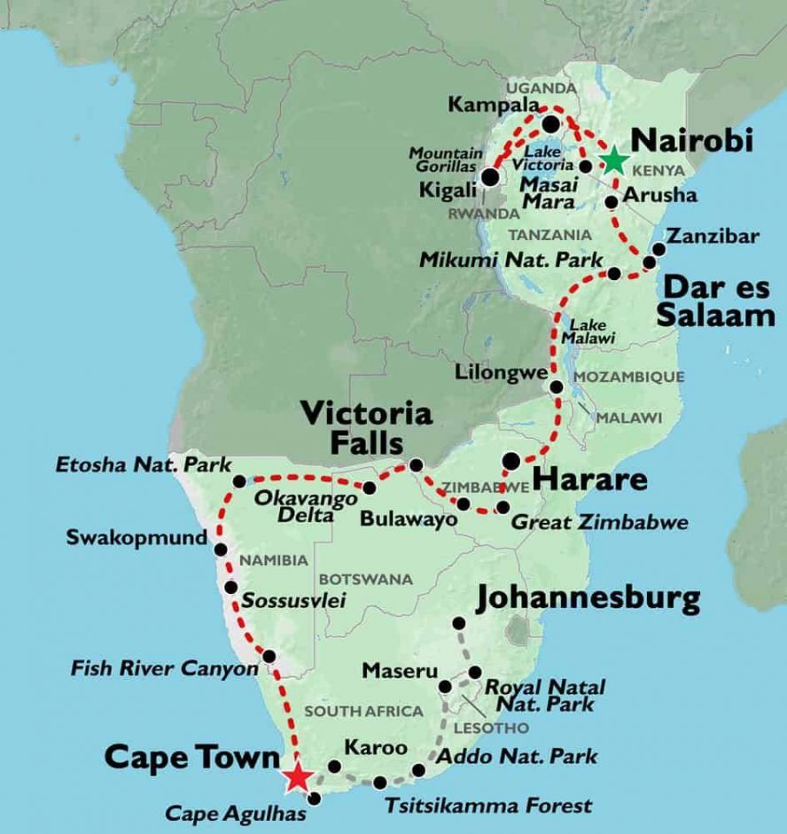 Nairobi To Cape Town (75 Days) Grand Adventurer