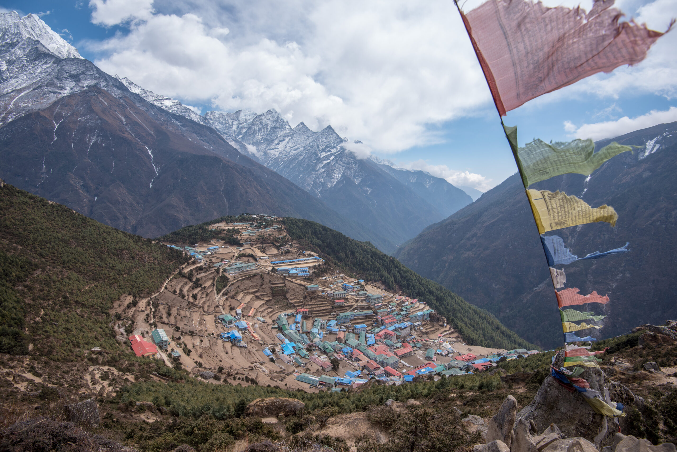 A mountain village deep in the Himalaya